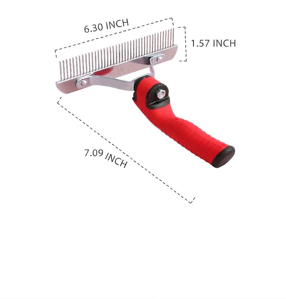 Pet Deshedding Rake Grooming Comb For Thick Coats
