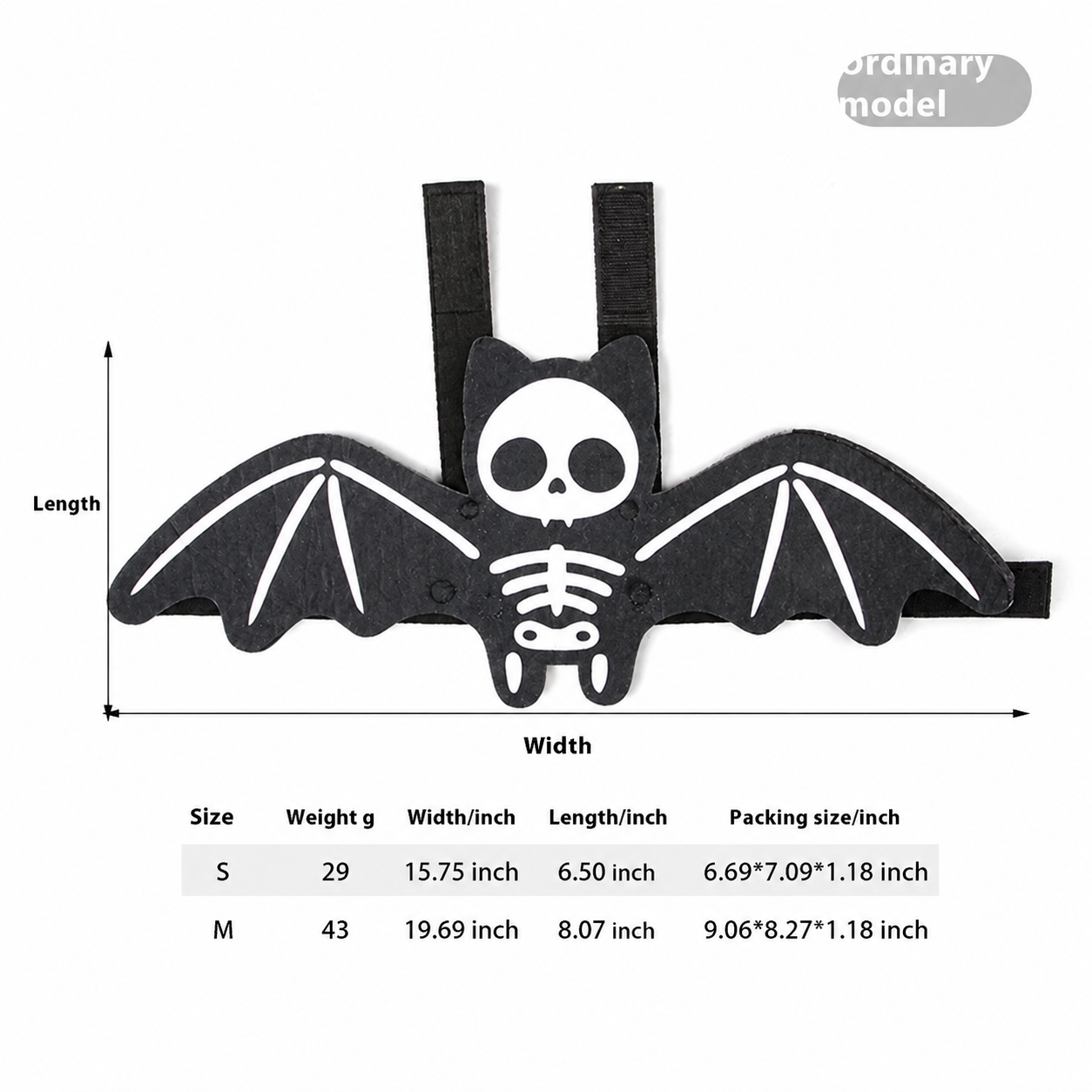 Halloween Batwing Pet Costume Holiday Outfit