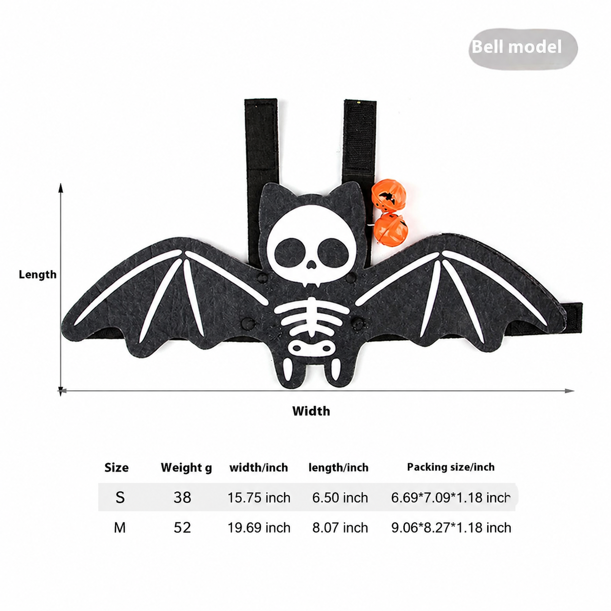 Halloween Batwing Pet Costume Holiday Outfit
