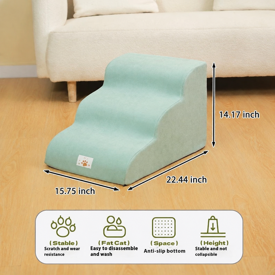 Pet Bed Stairs Slope Sofa Bedside Access Ladder