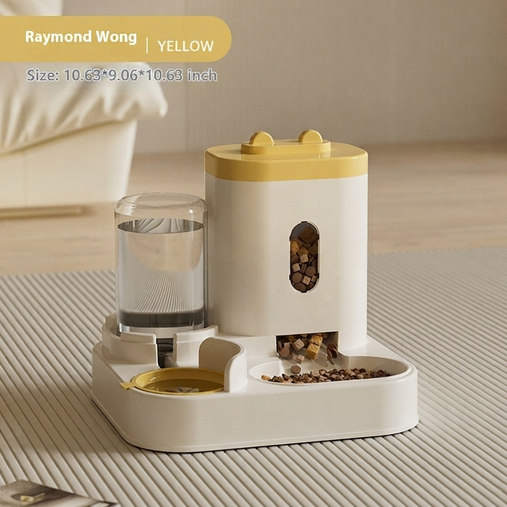 Automatic Pet Feeding And Water Bowl Set