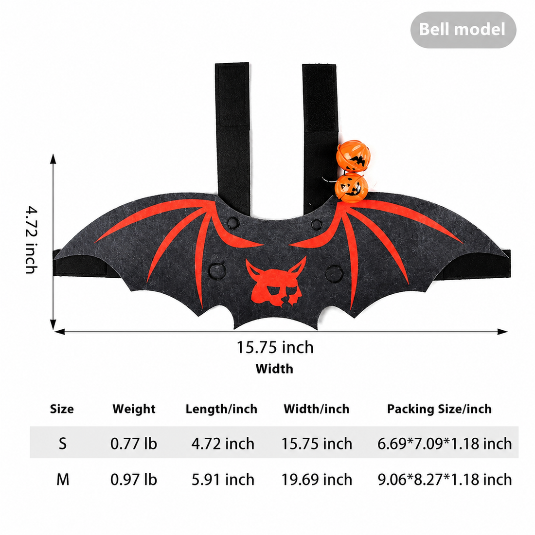 Halloween Batwing Pet Costume Holiday Outfit